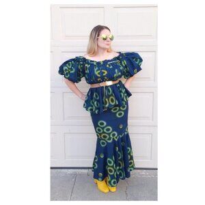 5/$100 SALE - Vintage African Skirt Set